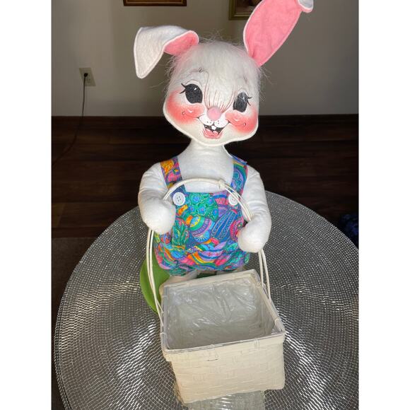 Annalee 0741 easter bunny easter egg with basket worth 1997 - Picture 1 of 16